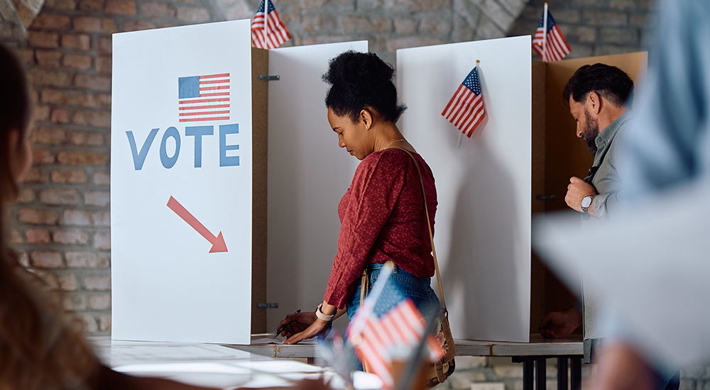 american polling booth